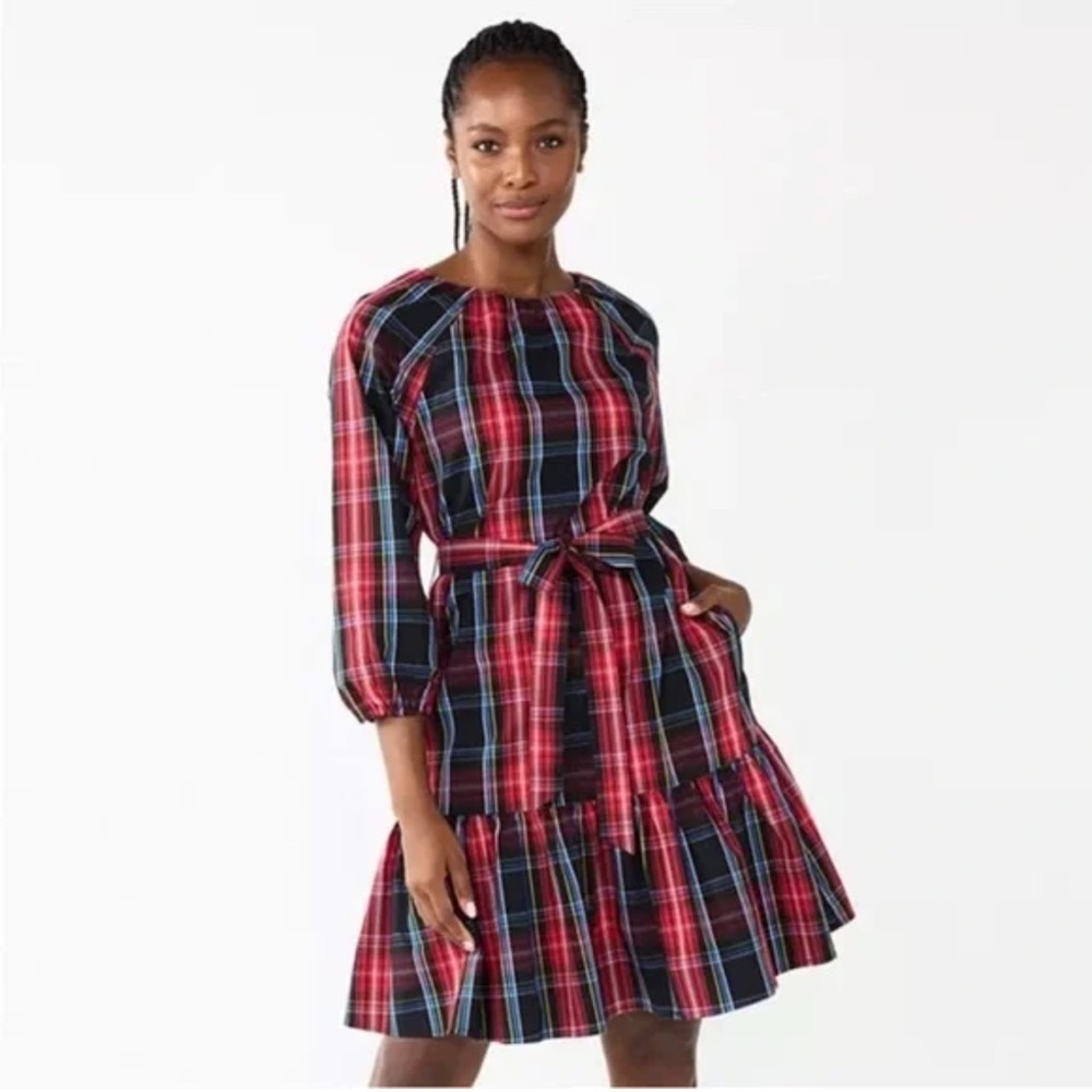 Draper James Red Plaid Dress